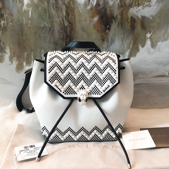 BVLGARI Handbags - Bvlgari Nicholas Kirkwood White Serpenti Backpack